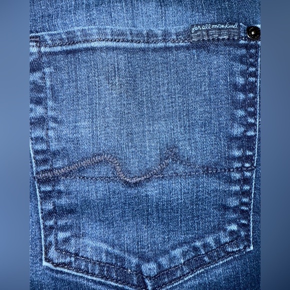 7 For All Mankind Slimmy Men’s Jeans 34x28 Dark Wash Slim Straight Fit Denim - Picture 8 of 12